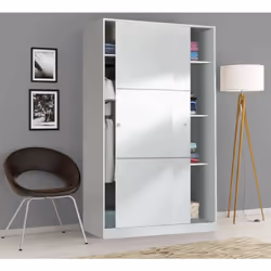 Description générale Le vestiaire Waterbury est une armoire de chambre élégante et fonctionnelle, équipée de deux portes coul ...