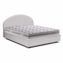 Lit simple Beatrice - DMORA - Luna Design - Ouverture frontale - Convient pour matelas 80x190 - Blanc