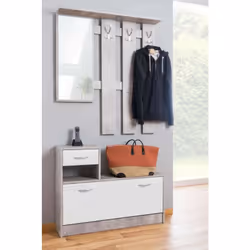 MOBILIER D'ENTREE - Meuble d'entrée moderne avec porte-chaussures et patères, c'est la solution idéale pour meubler votre ent ...