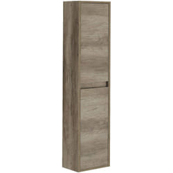 Dmora - Colonne de salle de bains Salinas, Meuble colonne pour salle de bain avec 2 portes, Armoire murale suspendue, Armoire polyvalente moderne, cm