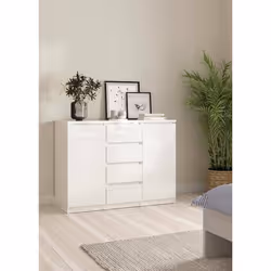 Buffet Alix 1208 x 50 x 907 cm blanc brillant