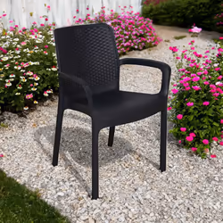 Description générale Chaise d’extérieur Torino, fauteuil élégant et confortable en effet rotin, 100% Made in Italy, conçu pou ...