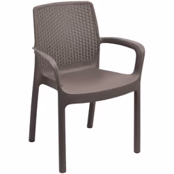 CHAISE D’EXTÉRIEUR TORINO - Chaise pour table à manger, Fauteuil d'extérieur effet rotin, 100% Made in Italy, Cm 54x60h82, Ma ...