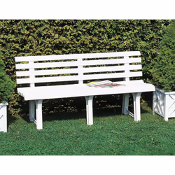 BANC D’EXTÉRIEUR POMEZIA - Banc extérieur, 100% Made in Italy, Cm 145x49h74, Blanc. STRUCTURE ET UTILISATION - Banc d'extérie ...