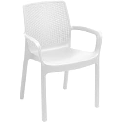 Dmora - Chaise d'extérieur Torino, Siège de jardin, Chaise pour table à manger, Fauteuil d'extérieur effet rotin, 100% Made in Italy, Cm 54x60h82,