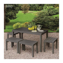Table d'extérieur Vasto, Table à manger rectangulaire, Table de jardin polyvalente pour l'intérieur et l'extérieur, 100% Made in Italy, Cm 138x78h72,