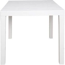 Dmora - Table carrée modulable, Made in Italy, 78 x78x72 cm, couleur Blanc, avec emballage renforcé