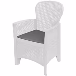 CHAISE D’EXTÉRIEUR COMO - Fauteuil d'extérieur effet rotin, 100% Made in Italy, Cm 60x58h89, Blanc. STRUCTURE ET UTILISATION ...