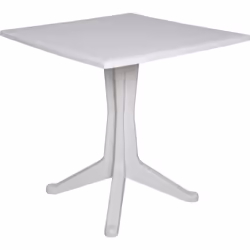 TABLE D'EXTÉRIEUR TRANI - Table de jardin polyvalente, 100% Made in Italy, Cm 70x70h72, Blanc. STRUCTURE ET UTILISATION - Tab ...