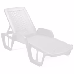 BAINS DE SOLEIL MILANO - Chaise longue d'extérieur, 100% Made in Italy, Cm 192x71h100, Blanc. STRUCTURE ET UTILISATION - Chai ...