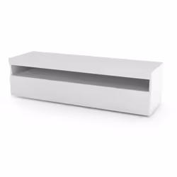 MEUBLE TV POUR MEUBLE DE SALON: Meuble TV de salon de style moderne avec porte abattante - Structure entièrement en blanc bri ...