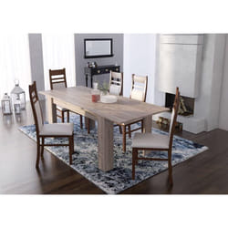 Table de salle à manger à rallonge, Console à rallonge, Table moderne avec rallonge, 140 / 200x88h75 cm, Couleur chêne, avec emballage renforcé