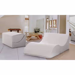 Dmora - Lit pliant Annabella 50x100h70 cm Blanc Panneau effet bois et Similcuir