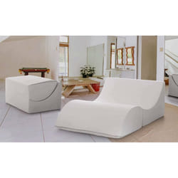 Dmora - Lit pliant Annabella 50x100h70 cm Blanc Panneau effet bois et Similcuir