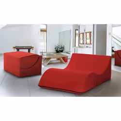 Dmora - Lit pliant Annabella 50x100h70 cm Rouge Panneau effet bois et Similcuir