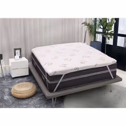 Surmatelas double Lucilla 190x160h5 cm blanc