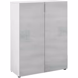 ARMOIRE À USAGES MULTIPLES OLATHE - Meuble à chaussures avec 2 portes, Meuble bas polyvalent avec 6 étagères, Range-chaussure ...