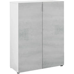 Dmora - Armoire à usages multiples Olathe, Meuble à chaussures avec 2 portes, Meuble bas polyvalent avec 6 étagères, Range-chaussures moderne, cm