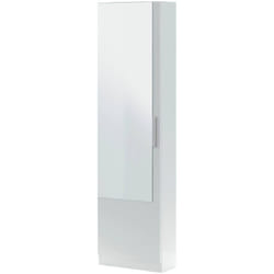 Dmora - Meuble à chaussures Eugene, Armoire à chaussures haute avec 1 porte, Meuble à chaussures moderne, Armoire d'entrée avec miroir, cm 50x22h180,