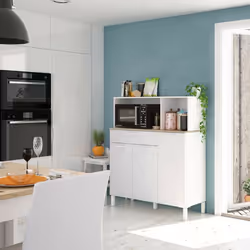 Buffet Norfolk 108x40h126 cm Blanc Chêne