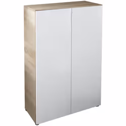 ARMOIRE À USAGES MULTIPLES OLATHE - Armoire auxiliaire à 2 portes, Armoire à chaussures basse avec 6 étagères, Range-chaussur ...