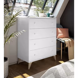 Commode Denver 78x40h95 cm Blanc