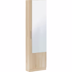 MEUBLE À CHAUSSURES EUGENE - Armoire à chaussures haute avec 1 porte, Meuble à chaussures moderne, Armoire d'entrée avec miro ...