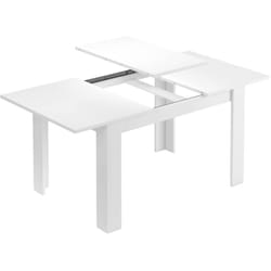 Dmora Table extensible Midland, Table de salle à manger extensible, Table à manger extensible avec rallonge, cm 140/190x90h78, Blanc, avec emballage