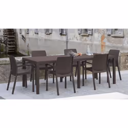 Description générale Table d'extérieur extensible Roma, au design élégant effet rotin, 100% Made in Italy. Idéale pour meuble ...