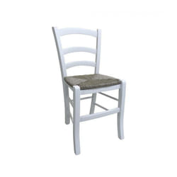Chaise classique en bois, pour salle à manger, cuisine ou salon, Made in Italy, 46x42h87 cm, Couleur Blanc, avec emballage renforcé - Dmora