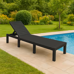 BAINS DE SOLEIL CASERTA - Chaise longue d'extérieur, 100% Made in Italy, Cm 195x65h78, Anthracite. STRUCTURE ET UTILISATION - ...