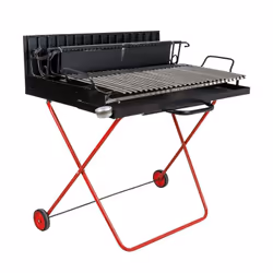 Barbecue à bois avec structure en métal peint, solution idéale pour cuisiner de grandes quantités d'aliments de manière profe ...