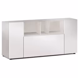 BUFFET HAUT PATERSON - Buffet moderne à 3 portes, Buffet de salon à compartiments, Buffet de salon, Meuble TV, cm 150x41h76,  ...