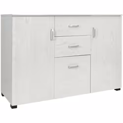 BUFFET - Buffet de salon, Buffet de salon, Buffet moderne avec 3 portes et 2 tiroirs, 120x40h83 cm, Gris. STRUCTURE ET UTILIS ...