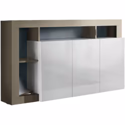 BUFFET DESIGN - Buffet moderne à trois portes avec étagères ouvertes, c'est la solution idéale pour garantir du style à votre ...