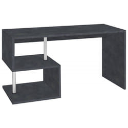Dmora - Bureau moderne Esse pour bureau et étude avec étagère, Made in Italy, Table d'ordinateur, bureau pc, 140x60h78 cm, couleur Gris cendré, avec