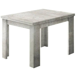 Table à manger avec ouverture pour livre, Made in Italy, Console de cuisine auxiliaire, Table extensible, cm 90x90h75, Couleur ciment, avec emballage
