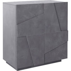 Buffet moderne avec 2 portes, Made in Italy, Buffet de cuisine, Buffet design de salon, 81x44h86 cm, couleur Gris ardoise, avec emballage renforcé