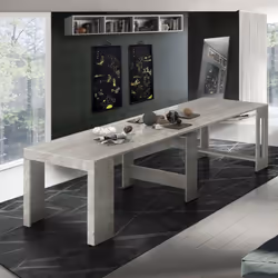 TABLE A MANGER EXTENSIBLE : Console de salon élégante et pratique pouvant se transformer en table à manger élégante grâce à l ...