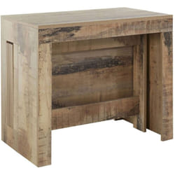 Table à manger moderne, Made in Italy, Console extensible jusqu'à 12 places, avec support d'extension,51x90h77 cm (jusqu'à 300 cm) couleur Érable,