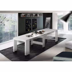 TABLE DE REPAS EXTENSIBLE : Console de salon élégante et pratique pouvant se transformer en table de repas élégante grâce à l ...