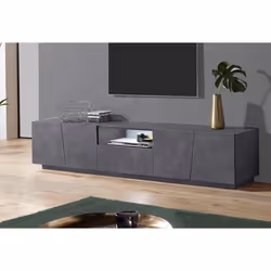 Dmora Meuble TV de salon en bois gris
