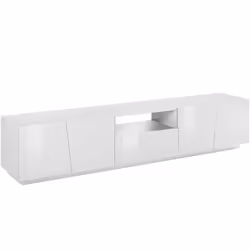 MEUBLE TV POUR MEUBLE DE SALON: Meuble TV de salon de style moderne avec quatre portes, un tiroir dans la partie centrale et ...