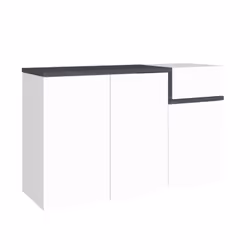 ÉTAGÈRE À CHAUSSURES - Meuble polyvalent avec 3 portes et 1 abattant, Meuble à chaussures d'entrée, 100% Made in Italy, 120x4 ...