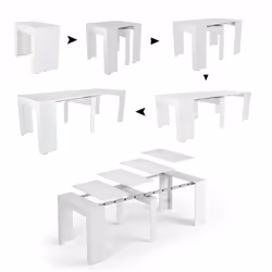 Description générale La table à manger moderne Dmora est une console extensible idéale pour les repas en famille ou entre ami ...
