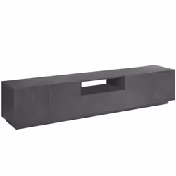 MEUBLE TV - Buffet bas de salon, Base pour meuble TV, 100% Made in Italy, 220x43h46 cm, Ardoise. STRUCTURE ET UTILISATION - L ...