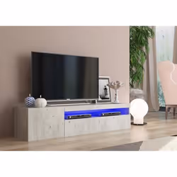 Dmora Meuble TV de salon en bois béton
