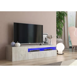 Dmora Meuble TV de salon en bois béton