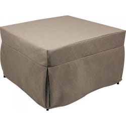 Pouf convertible en lit en tissu gris tourterelle - DMORA - Dmora - 78 cm - 100% Made in Italy