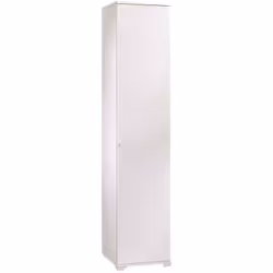 ARMOIRE POLYVALENTE AQUILEGIA -Armoire linéaire avec 1 porte battante et 4 étagères réglables, Meuble colonne pour salle de b ...
